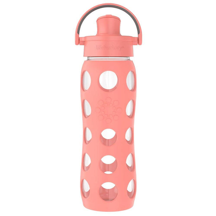 LifeFactory 22oz Glass Water Bottle Active Cap