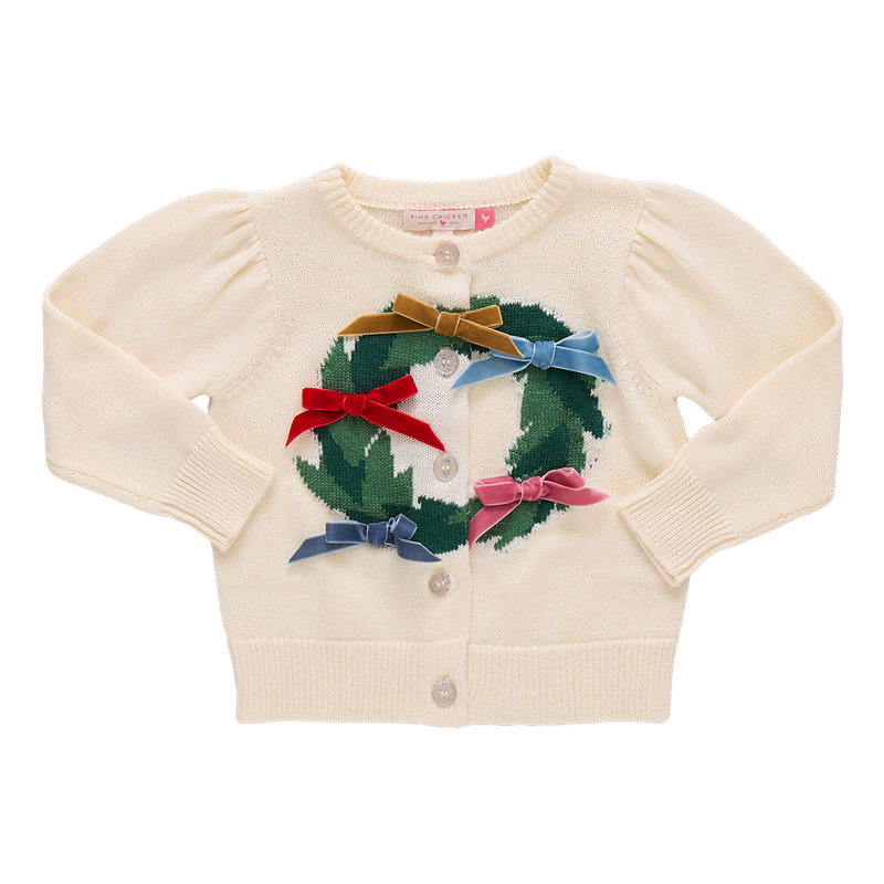 Pink Chicken Constance Sweater - Holiday Wreath