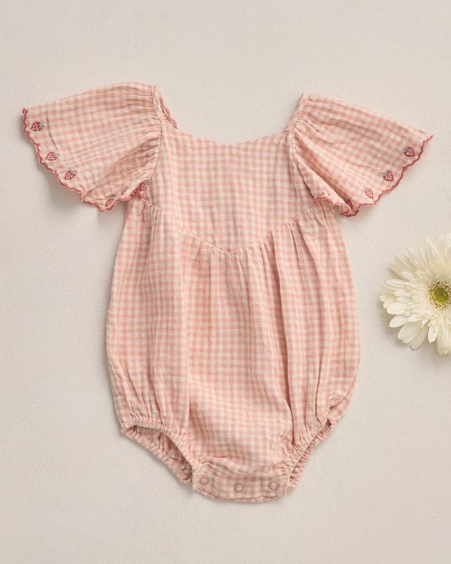 Rylee + Cru Roxy Romper - Petal Gingham