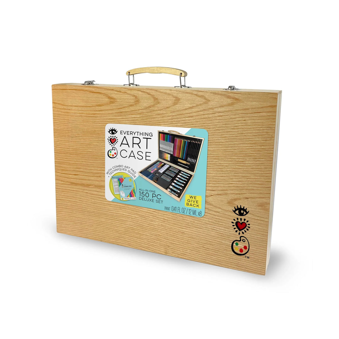 Bright Stripes iHeartArt Deluxe Wooden Art Case
