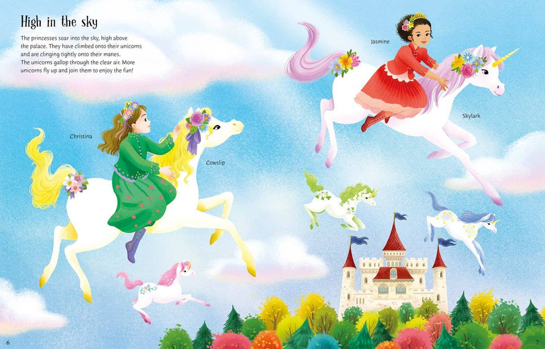 Sticker Dolly Dressing Unicorn Princesses: Usborne