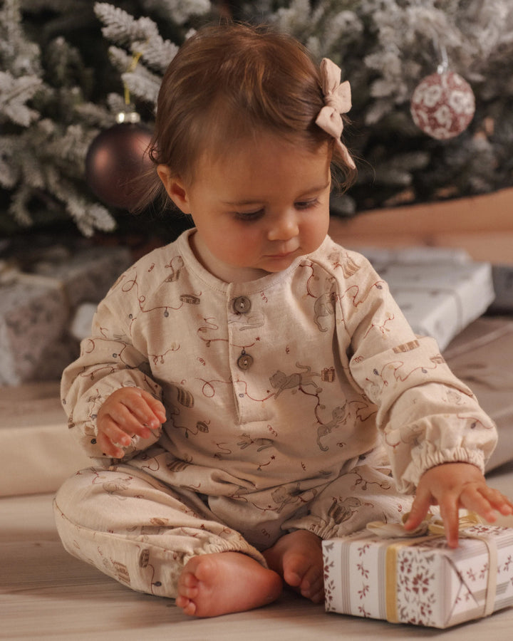 Rylee + Cru Henley Jumpsuit - Kitties