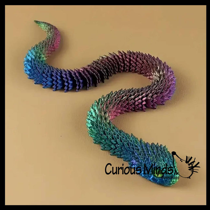 Curious Minds Toys 3D Printed Large 12" Snake Wiggle Articulated Jointed Motion
