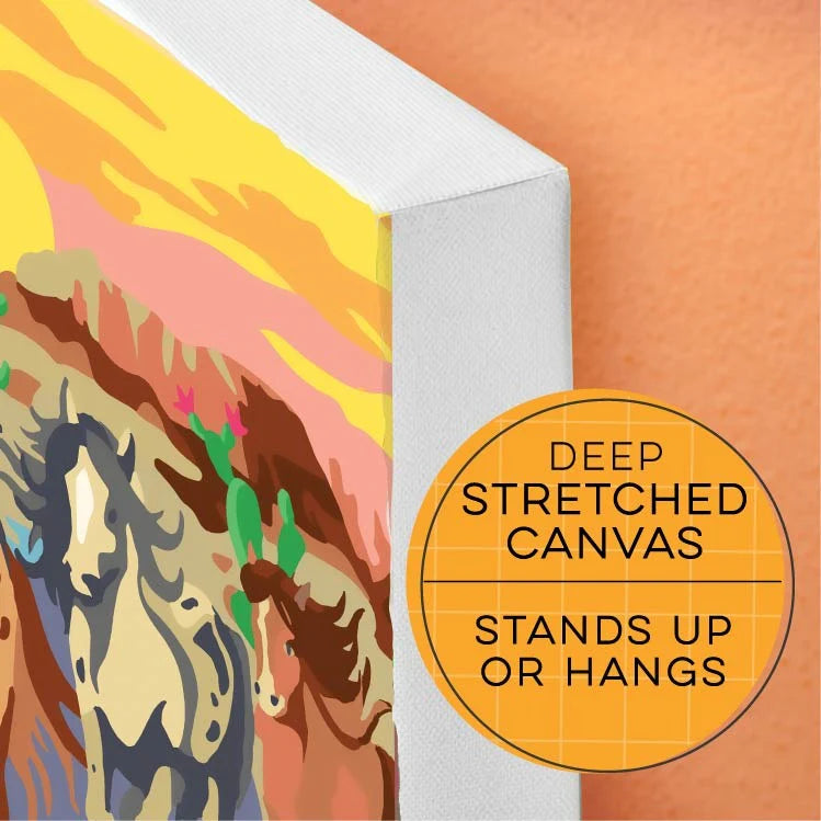 Bright Stripes iHeartArt Paint by Numbers Wild Horses