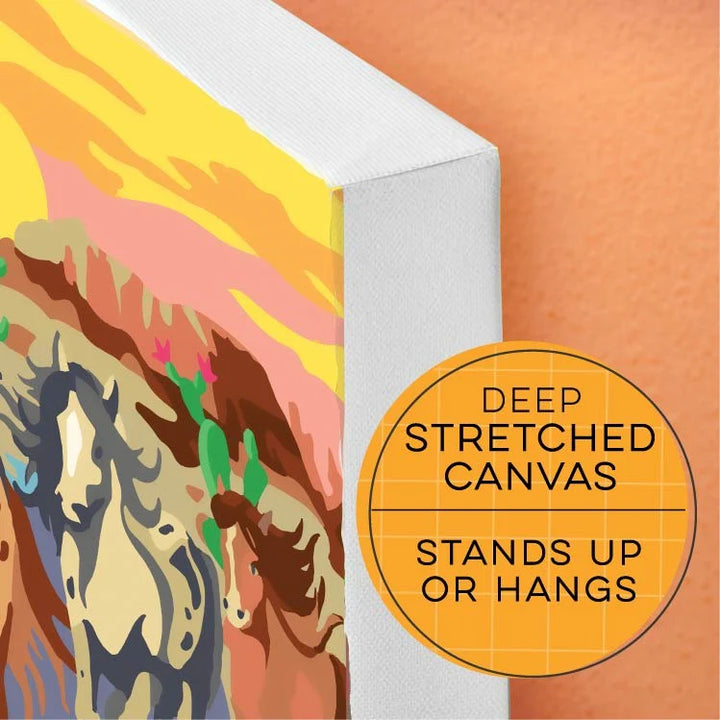 Bright Stripes iHeartArt Paint by Numbers Wild Horses