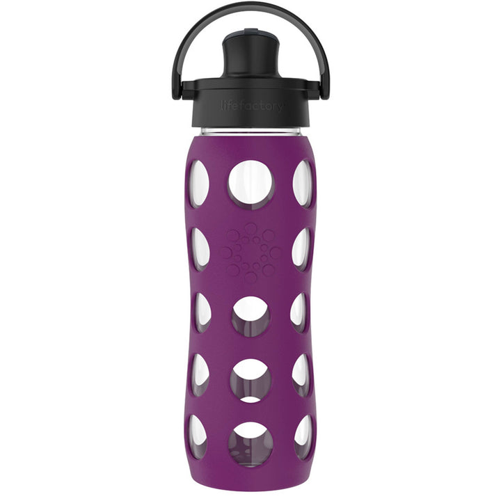 LifeFactory 22oz Glass Water Bottle Active Cap