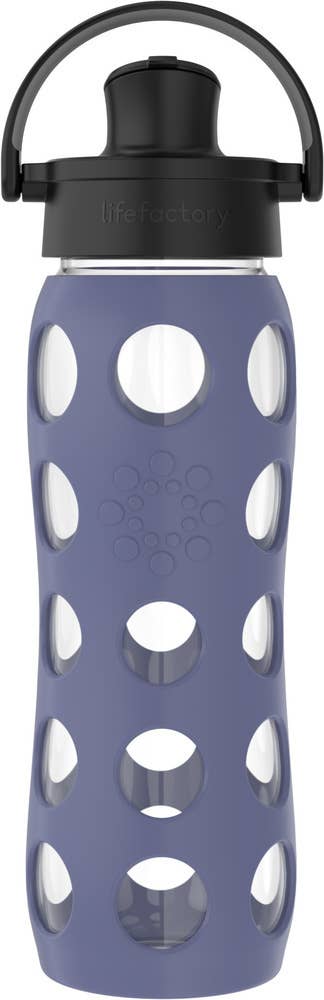 LifeFactory 22oz Glass Water Bottle Active Cap