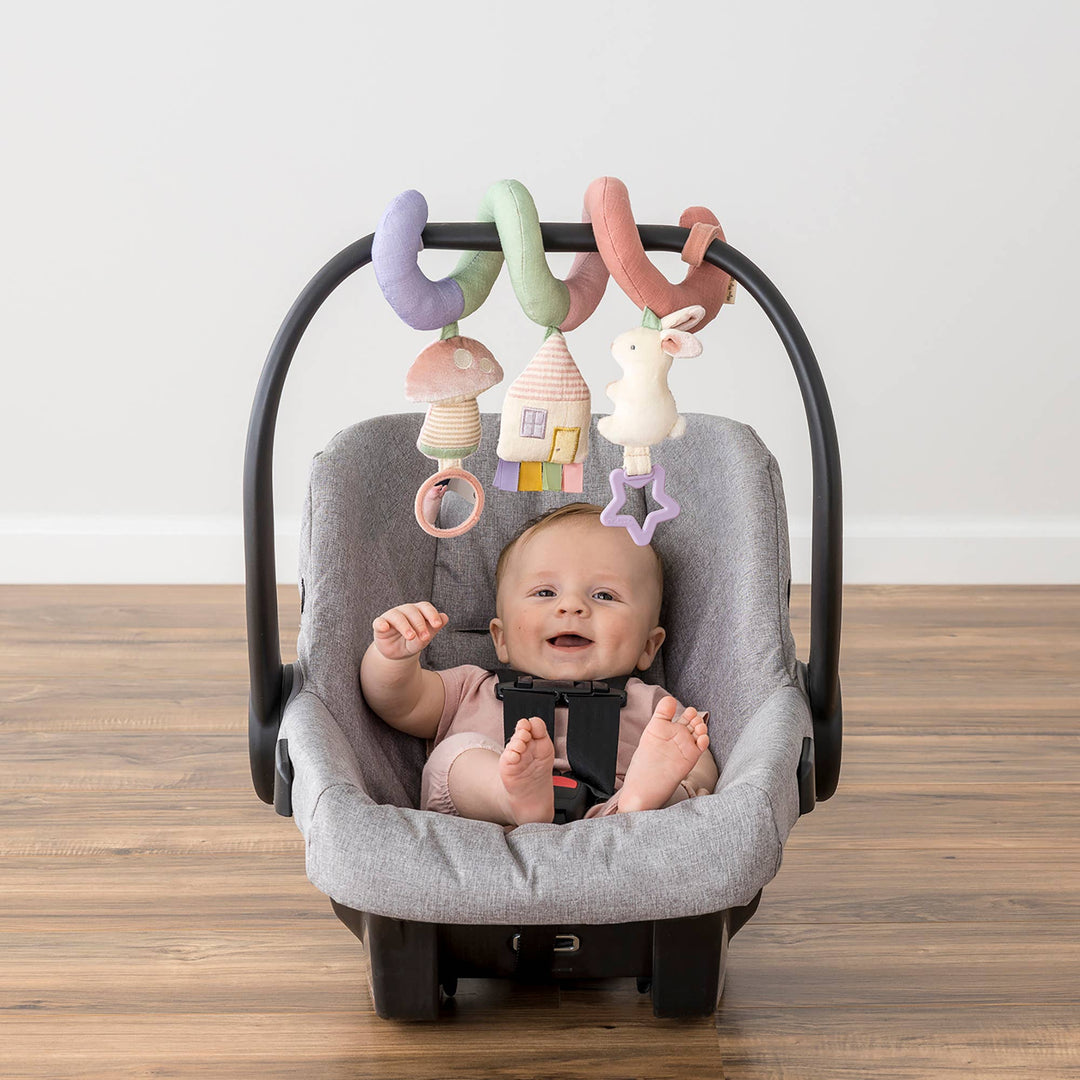 Itzy Ritzy Bitzy Bespoke Itzy Bitzy Spiral Car Seat Activity Toy - Rainbow