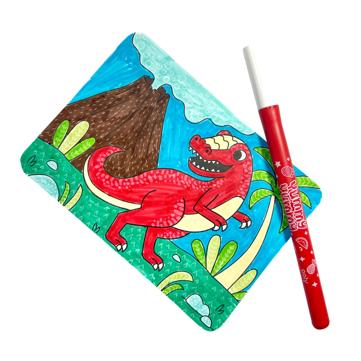 Ooly Undercover Art Hidden Pattern Coloring Activity - Dino-tastic