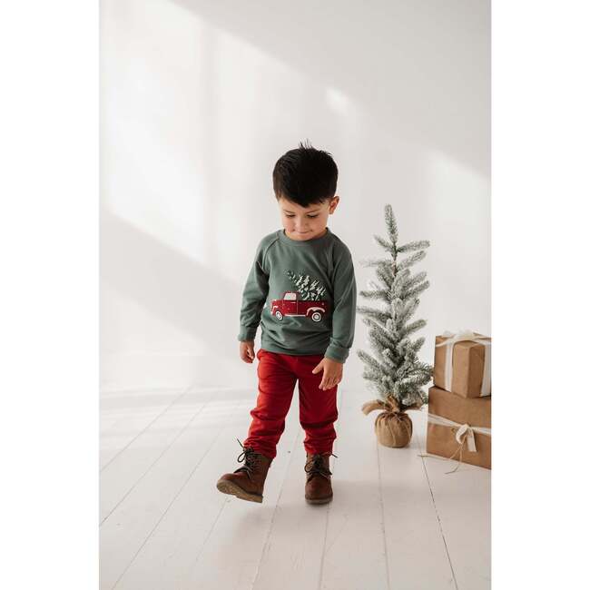 Babysprouts Raglan Sweatshirt - Holiday Truck