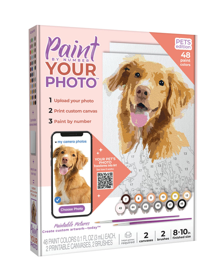 Paintable Pictures Paint your Photo by Number - Pets Edition