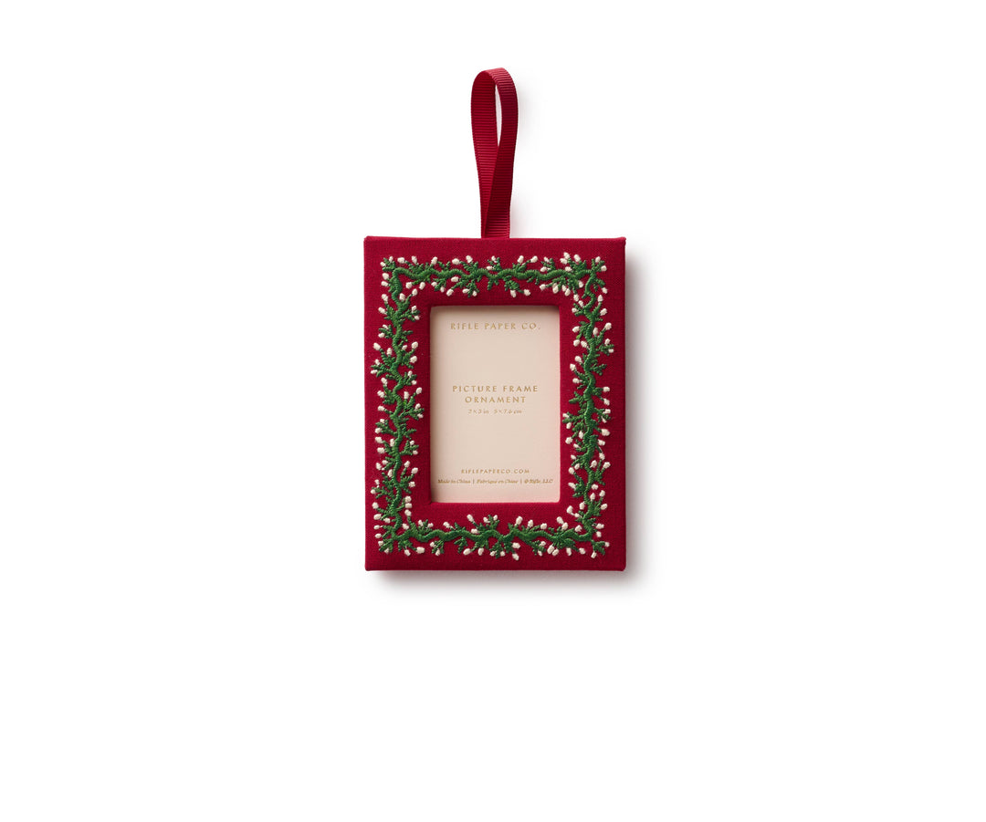 Rifle Paper Co Garland Embroidered Frame Ornament