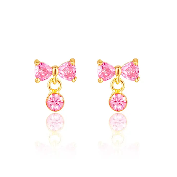 Girl Nation Little Luxe Bow Drop Earrings