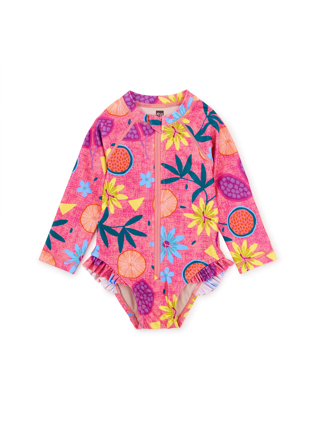 Tea Collection Rash Guard Baby Swimsuit - Fruit Floral Wax