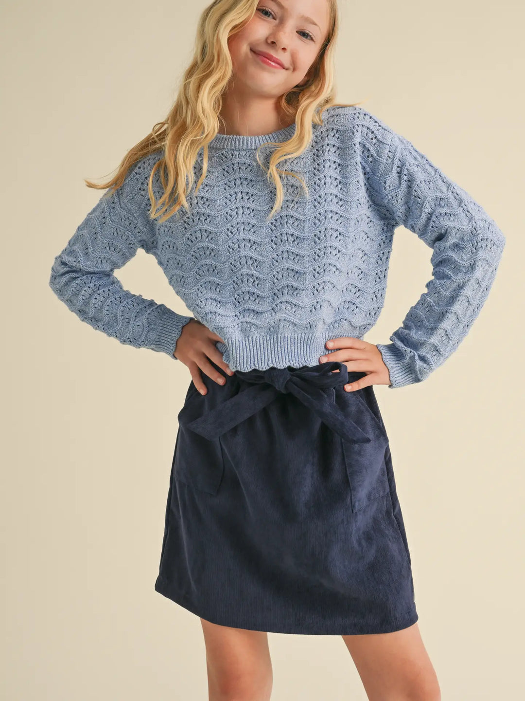 Heart And Arrow Wavy Knit Sweater