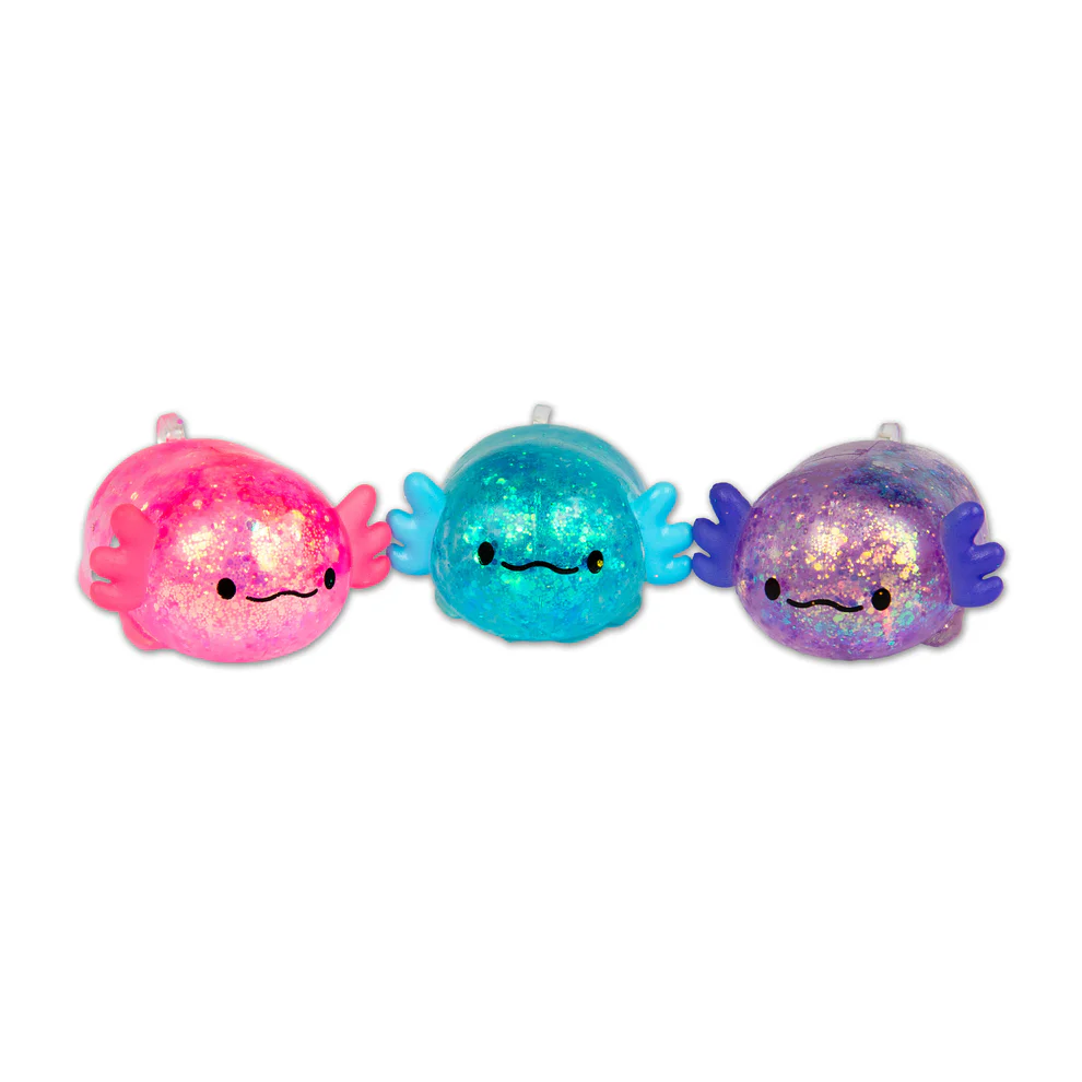 Scrunchems® Mini Sugar Axolotls Squishy Fidget Toy - 3 Pack