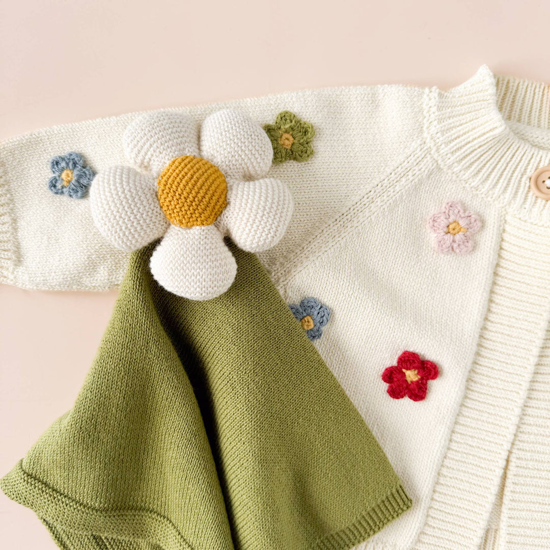 The Blueberry Hill Cotton Flower Cardigan