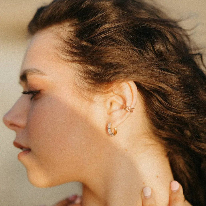 Mauve Jewelry Co Charlotte Diamond Gold Filled Hoops