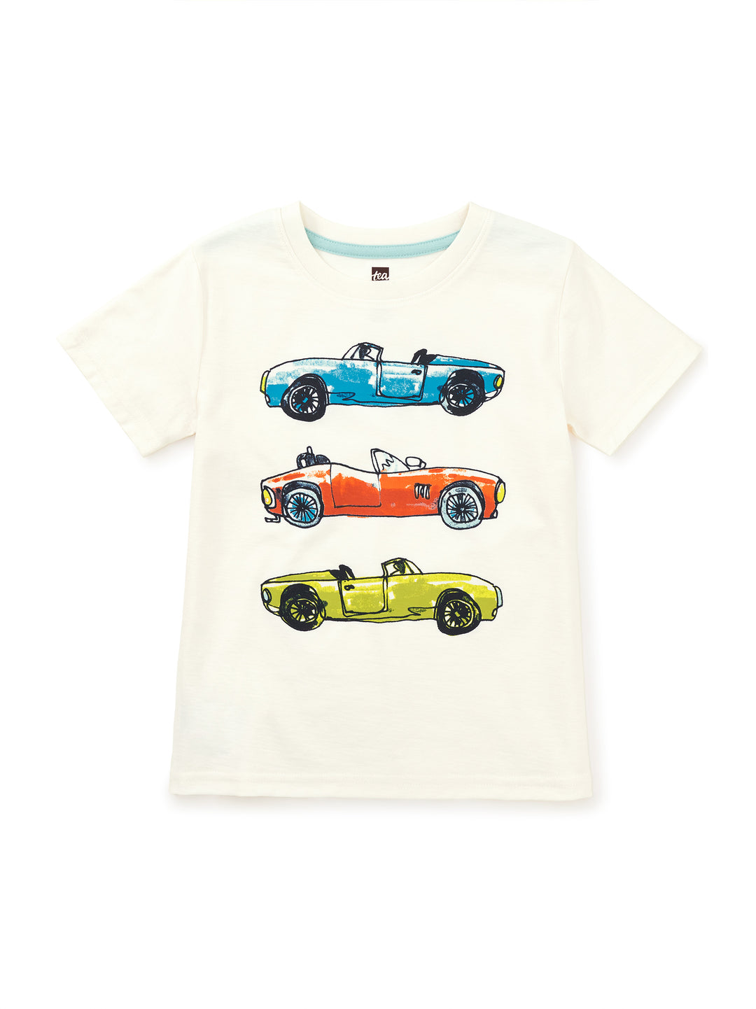 Tea Collection Cars Graphic Tee - Chalk