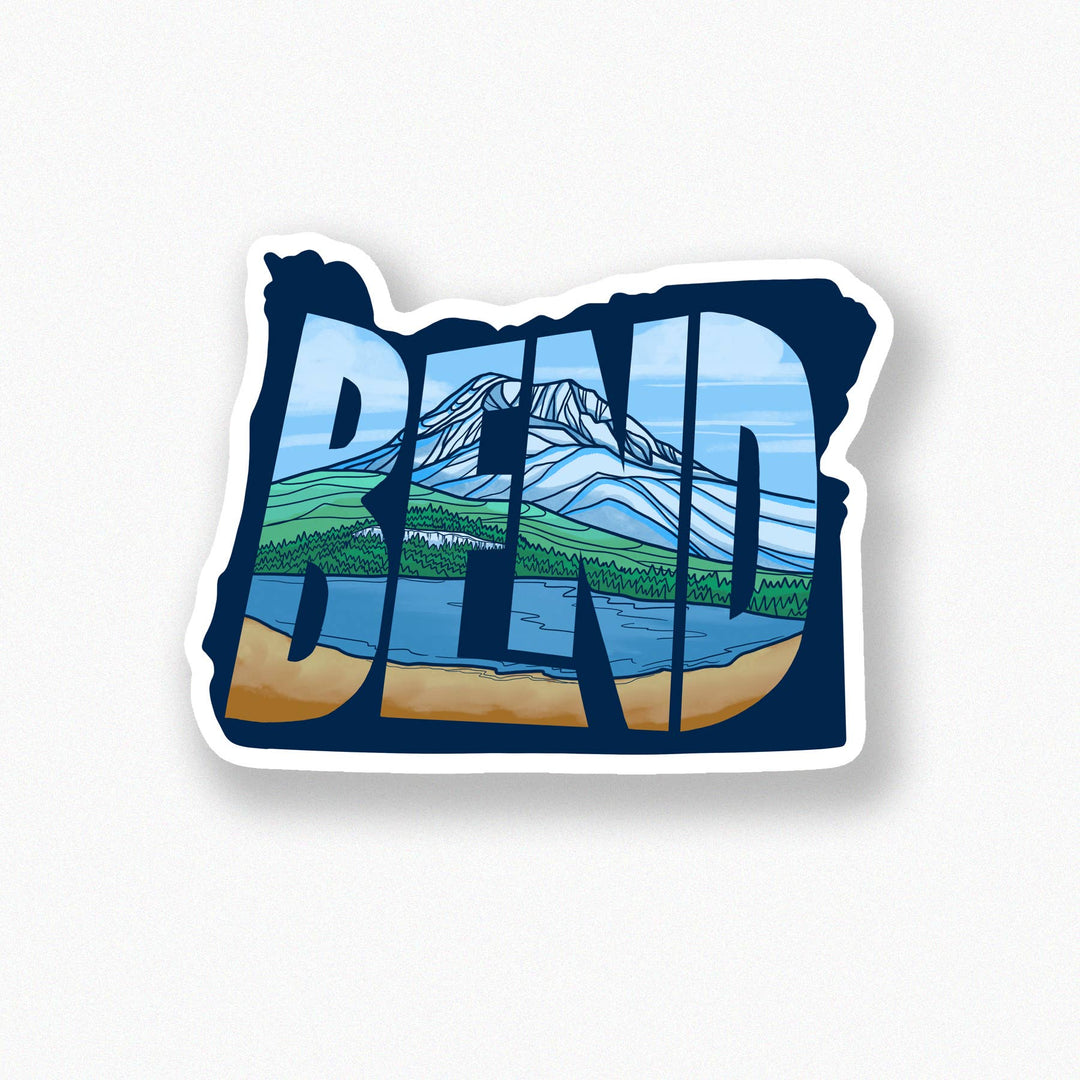 Michele Michael Art Bend Oregon State Shape sticker