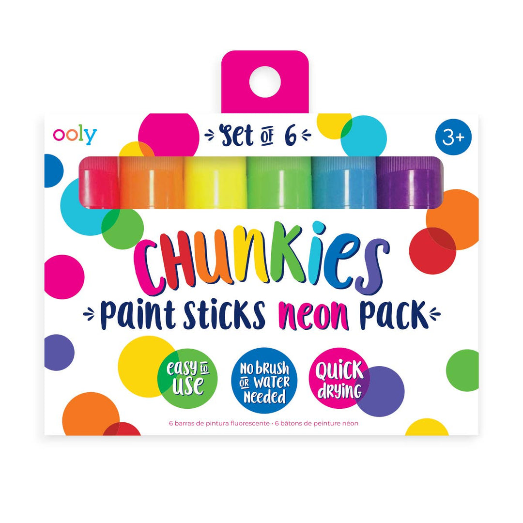 Ooly Chunkies Paint Sticks Neon Pack (Set of 6)