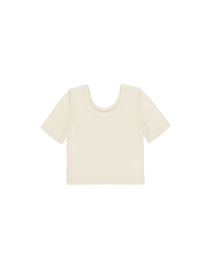 Rylee + Cru Scallop Tee - Natural