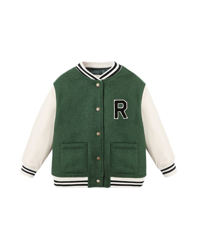 Rylee + Cru Varsity Jacket - Green