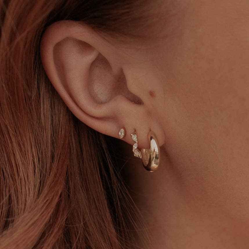 Mauve Jewelry Co Iris Diamond Hoops
