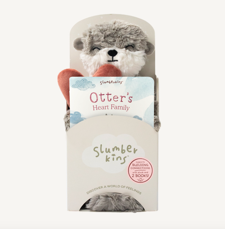 Slumberkins Otter's Building Connections Plush Snuggler Set - 2 Books