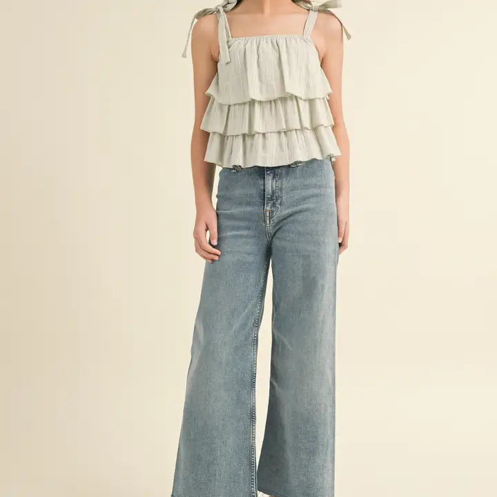 Heart And Arrow Wide Leg Denim Pants