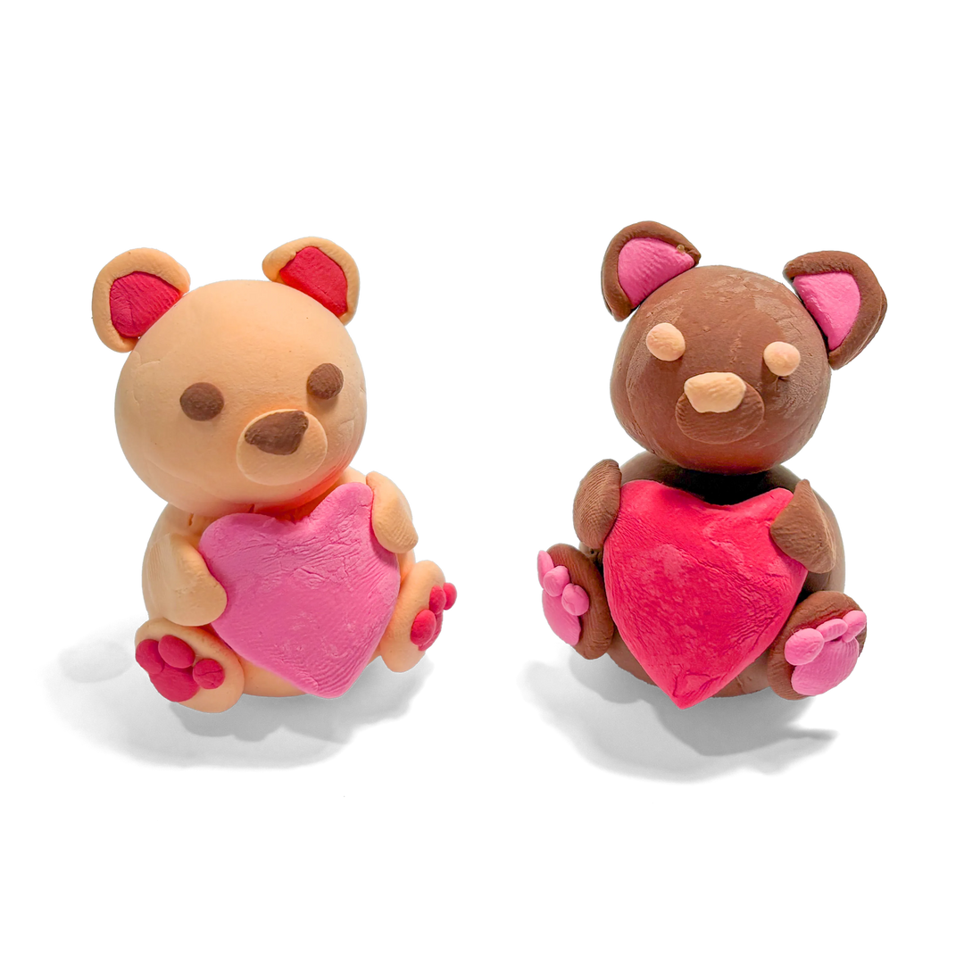 Ooly Creatibles Air Dry Clay BFFs Kit - Lovely Bears (Set of 4 Colors)