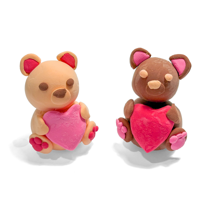 Ooly Creatibles Air Dry Clay BFFs Kit - Lovely Bears (Set of 4 Colors)