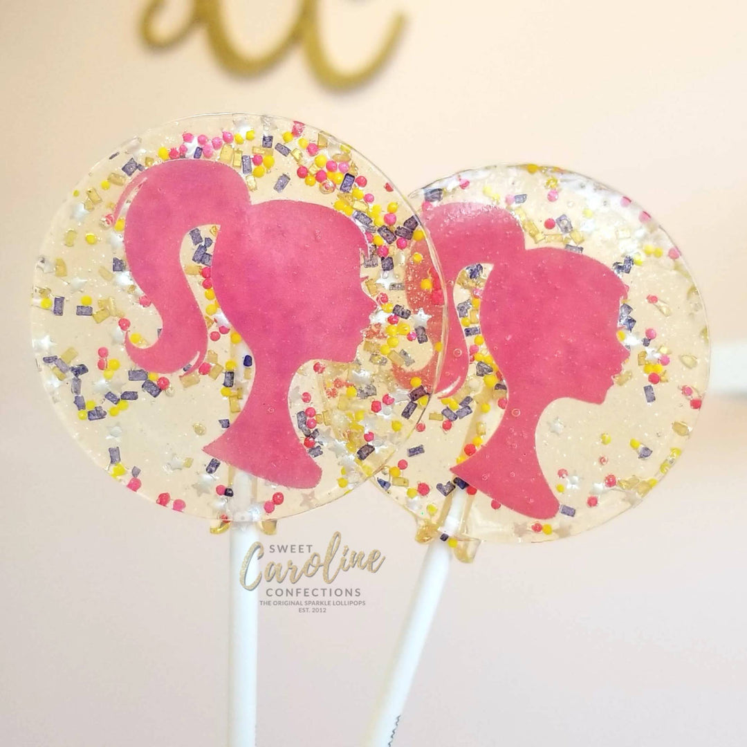 Sweet Caroline Barbie Lollipops - Raspberry