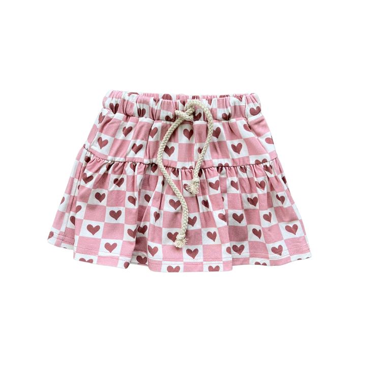 Babysprouts Checkered Heart Girl's Skort