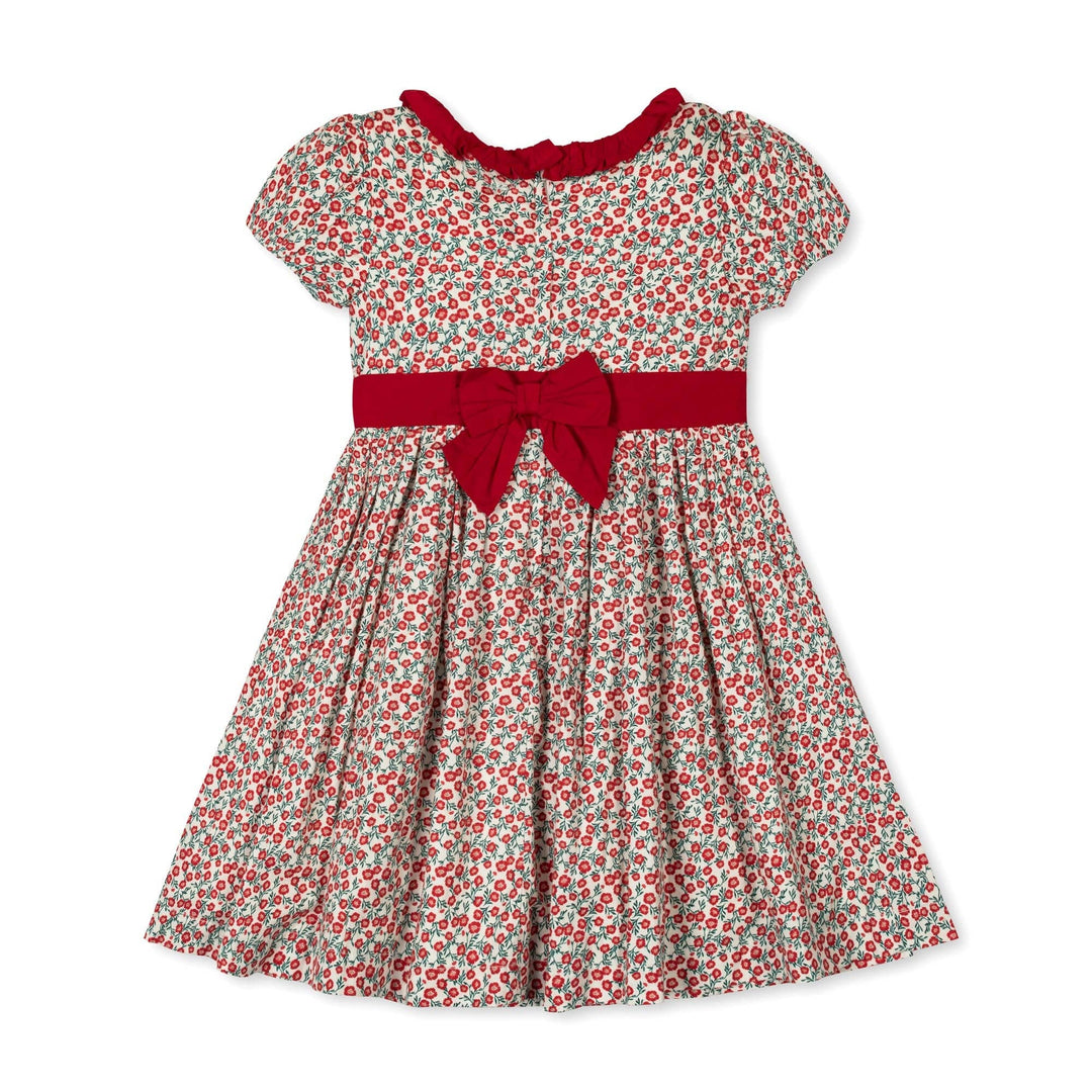 Hope And Henry Organic Ruffle Collar Sateen Dress - London Floral