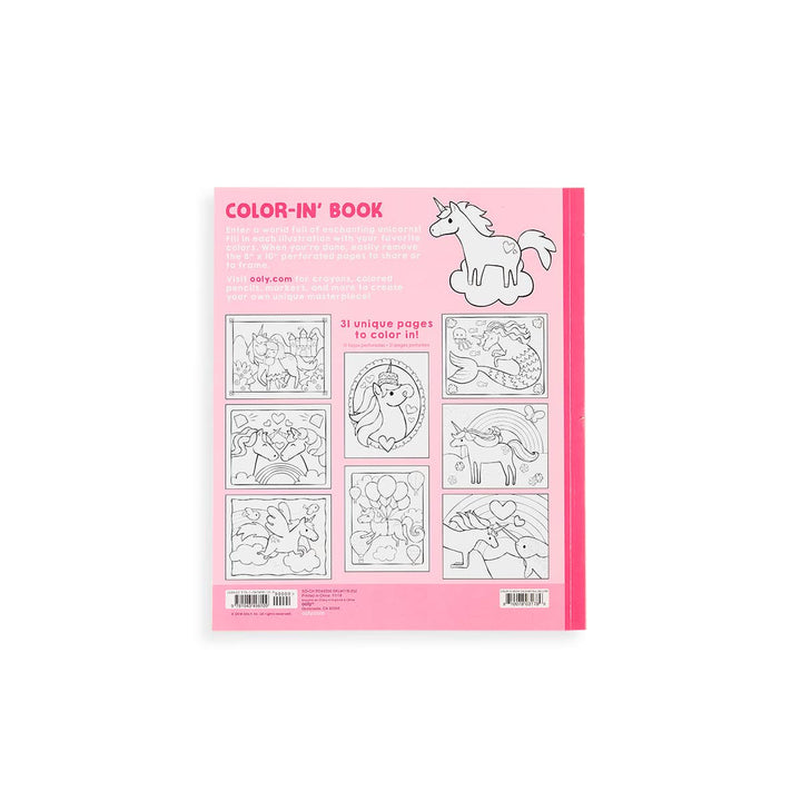 Ooly Color-in' Book Enchanting Unicorns