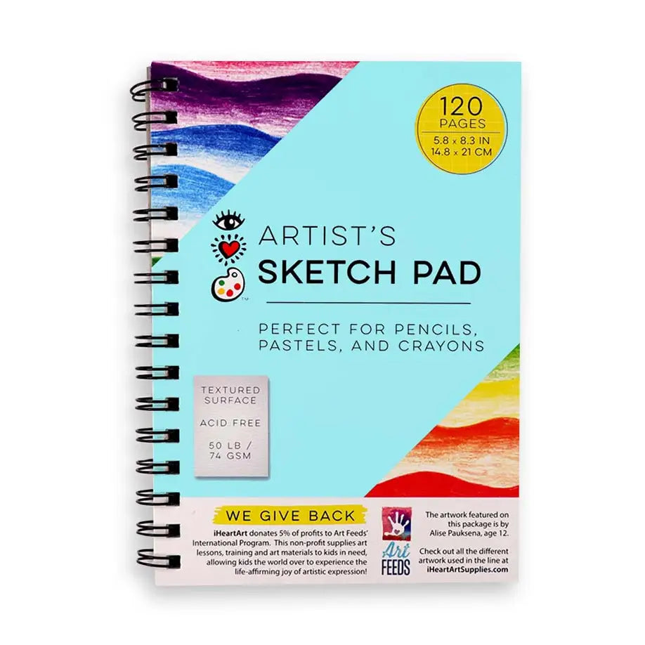 Bright Stripes iHeartArt Artist Sketch Pad