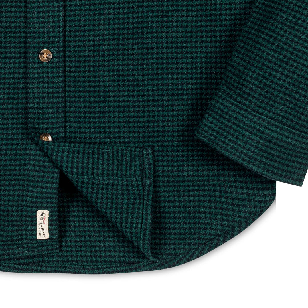 Hope And Henry Organic Flannel Shirt - Scottish Houndstooth