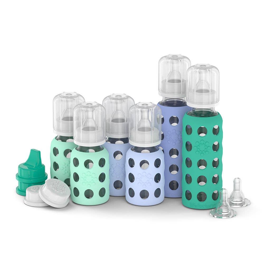 LifeFactory 6 Glass Bottle Baby Starter Kit