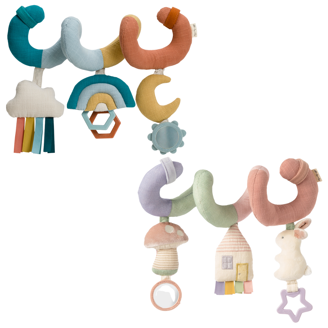 Itzy Ritzy Bitzy Bespoke Itzy Bitzy Spiral Car Seat Activity Toy - Rainbow