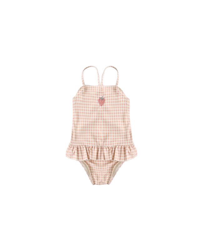 Rylee + Cru Tori Skirted One-Piece - Petal Gingham
