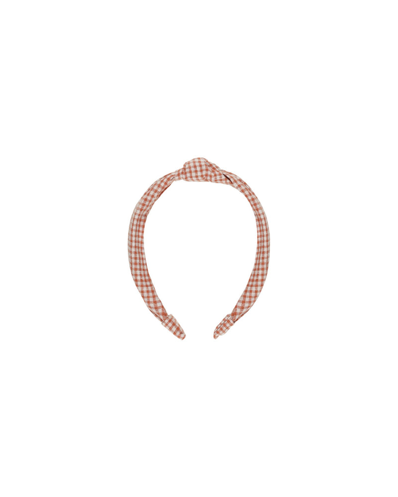 Rylee + Cru Knotted Headband - Poppy Gingham