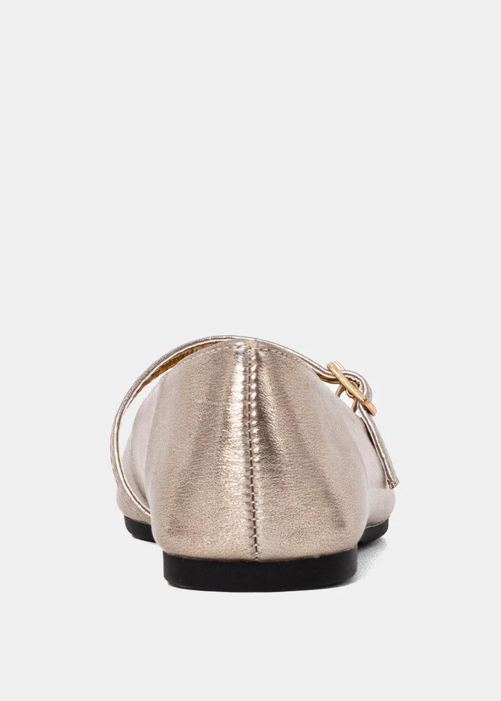 ShuShop Adele Mini Ballet Flat - Light Gold