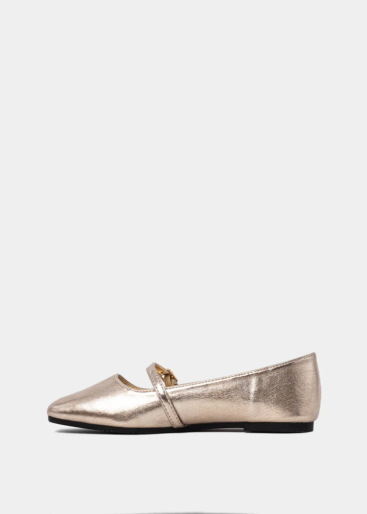 ShuShop Adele Mini Ballet Flat - Light Gold