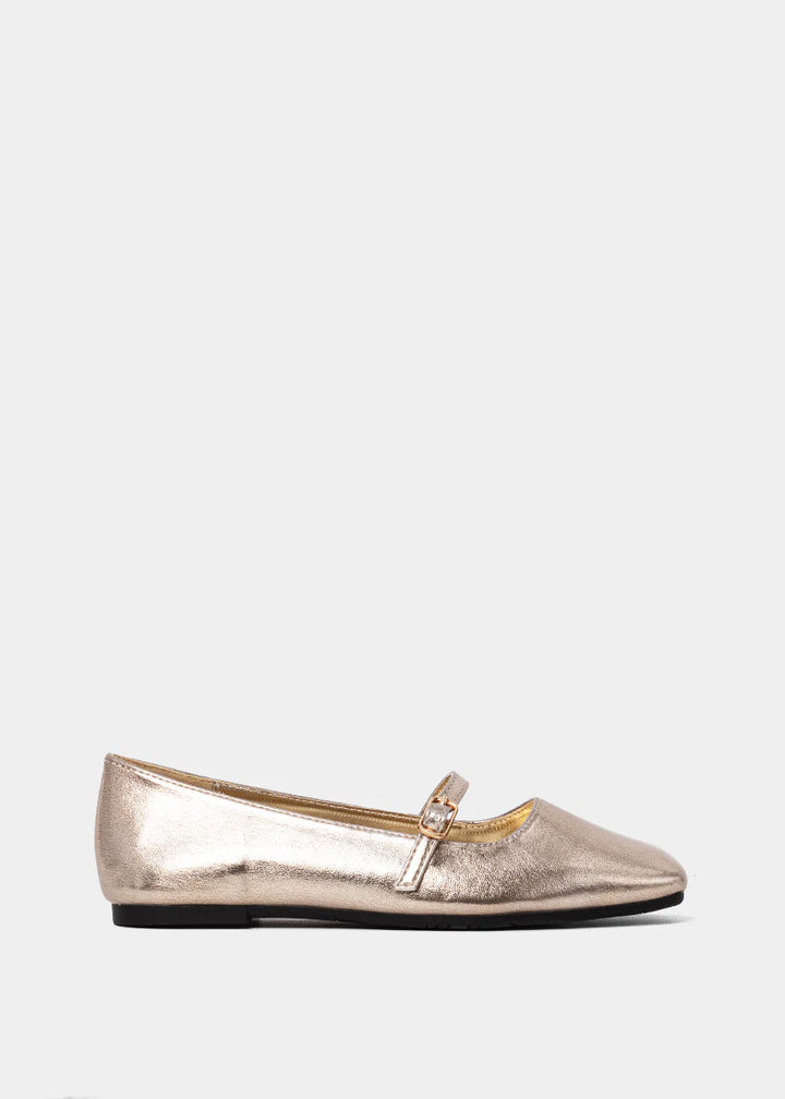ShuShop Adele Mini Ballet Flat - Light Gold