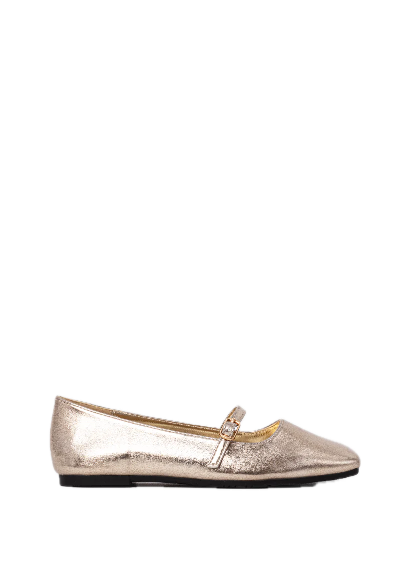 ShuShop Adele Mini Ballet Flat - Light Gold