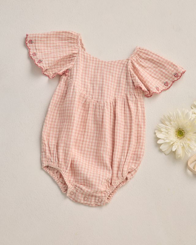 Rylee + Cru Roxy Romper - Petal Gingham