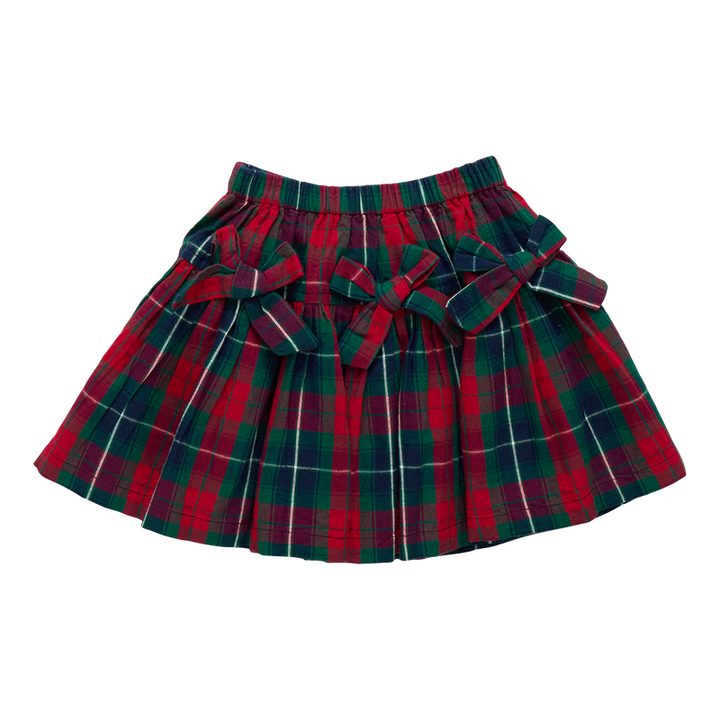 Pink Chicken Maribelle Bow Skirt - Red Tartan