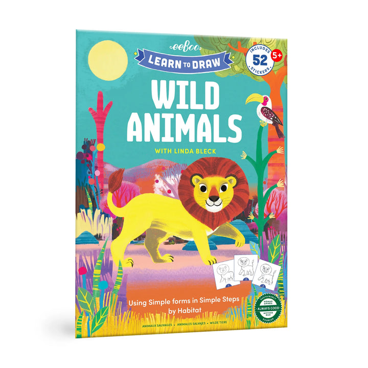 Eeboo Learn To Draw Wild Animals