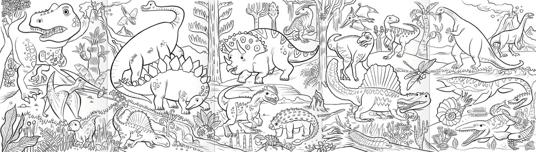 Eeboo Dinosaurs Color Pencil Mini Mural